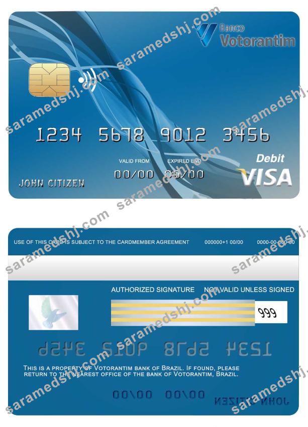 Brazil Votorantim bank visa card